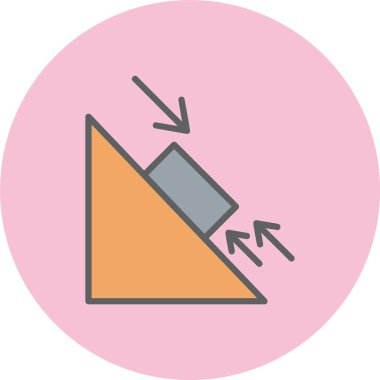 Yerçekimi Satırı Dolu Çember Simgesi