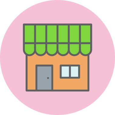 Alışveriş Torbası Dolu Çember Simgesi