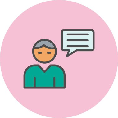 Satır Dolu Çember Simgesini Konuş