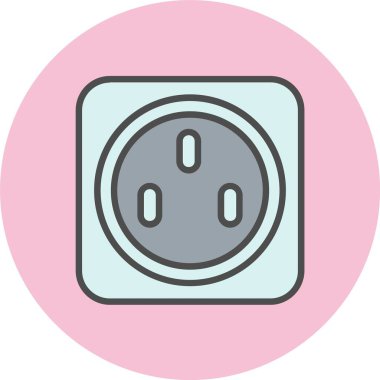 Soket Satırı Dolu Çember Simgesi