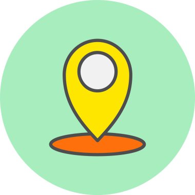 Gps Satırı Dolu Çember Simgesi