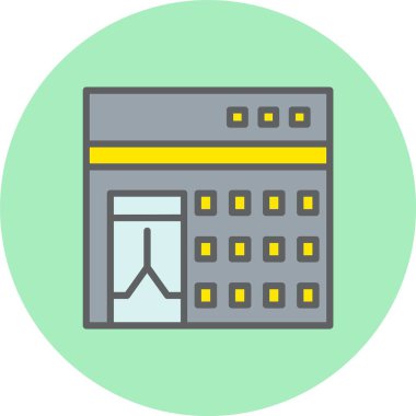 Hacj Satırı Dolu Çember Simgesi