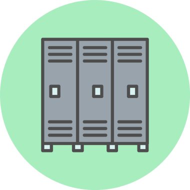 Dolap Satırı Dolu Çember Simgesi