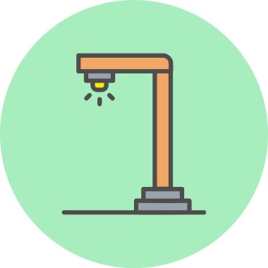 Sokak Işıkları Satırı Dolu Çember Simgesi