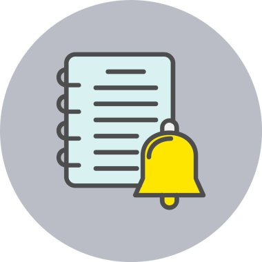 Çan Satırı Dolu Çember Simgesi