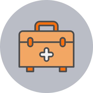 Çanta Satırı Dolu Çember Simgesi