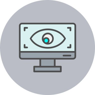 Göz Satırı Dolu Çember Simgesi