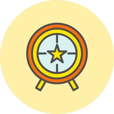 Hedef Satır Dolu Çember Simgesi