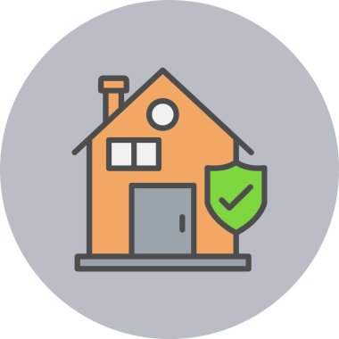 Ev Sigortası Doldurulmuş Çember Simgesi