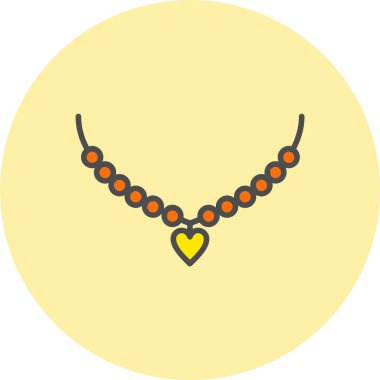 Kolye Satırı Dolu Çember Simgesi