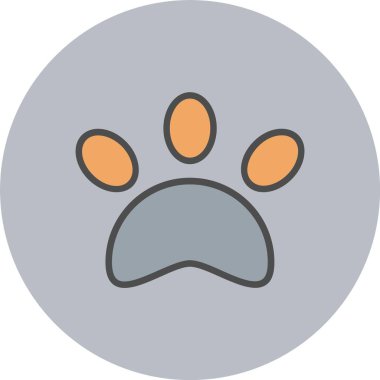 Hayvan Dost Satırı Dolu Çember Simgesi