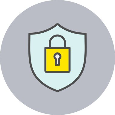 Güvenlik Satırı Dolu Çember Simgesi