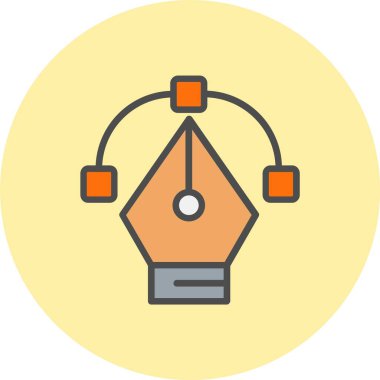 Çizim Satırı Dolu Çember Simgesi