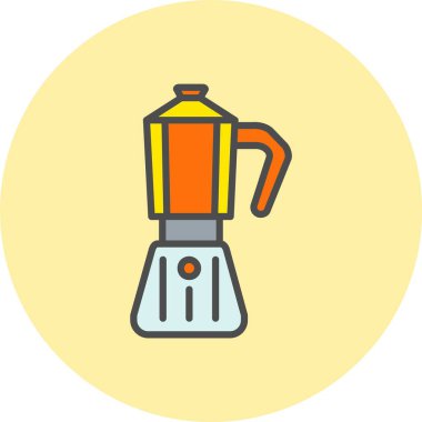 Moka pot Satırı Daire Simgesi Dolu