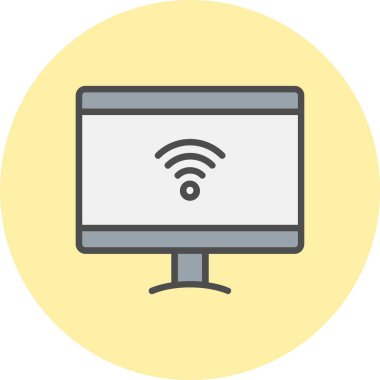 Akıllı TV Satırı Dolu Çember Simgesi