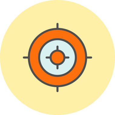 Hedef Satır Dolu Çember Simgesi