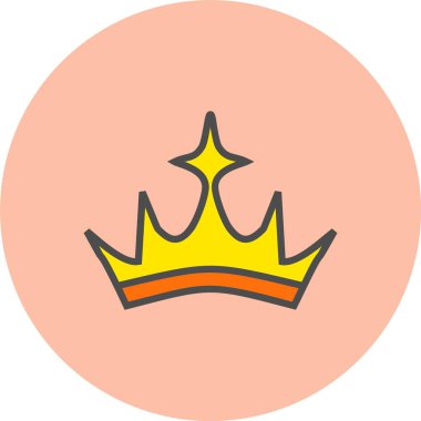 Crown Satırı Dolu Çember Simgesi