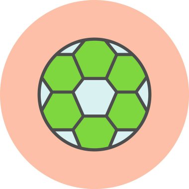 Futbol Hattı Dolu Çember Simgesi