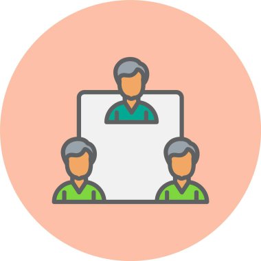 İlişki Satırı Dolu Çember Simgesi