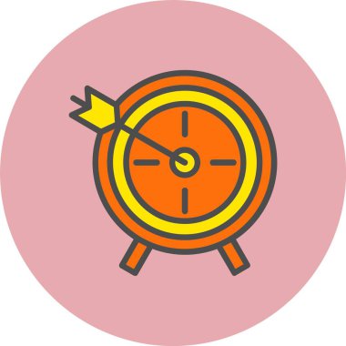 Hedef Satır Dolu Çember Simgesi