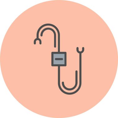 Kablo Satırı Dolu Çember Simgesi