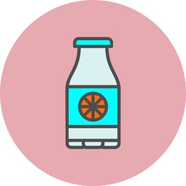 Meyve Suyu Satırı Dolu Çember Simgesi