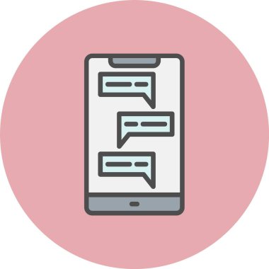 İleti Satırı Dolu Çember Simgesi