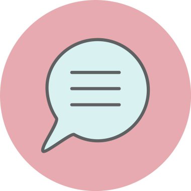 Konuşma Kabarcık Satırı Daire Simgesi Dolu