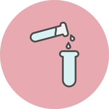 Test Tüpü Satırı Dolu Çember Simgesi