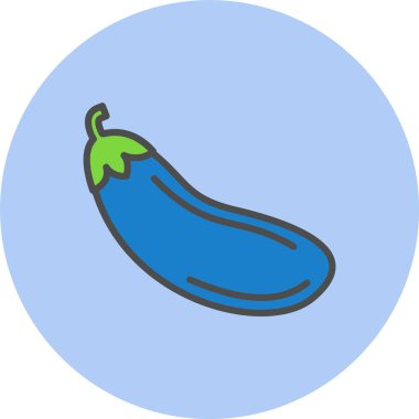 Patlıcan Hattı Dolu Çember Simgesi