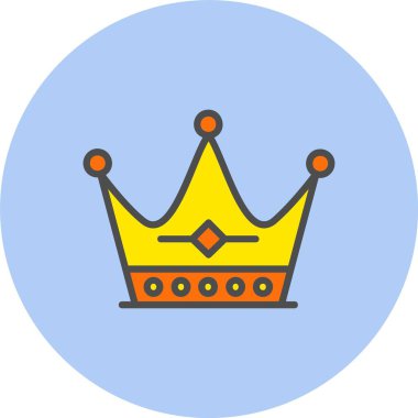 Crown Satırı Dolu Çember Simgesi