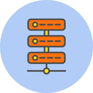 Sunucu Satırı Dolu Çember Simgesi