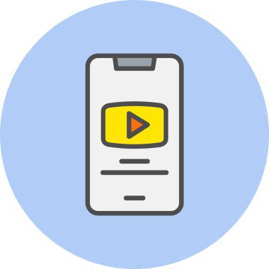 Sosyal Medya Satırı Dolu Çember Simgesi