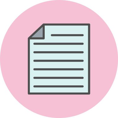 Dosya Satırı Dolu Çember Simgesi