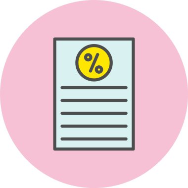 Yüzdelik Satırı Dolu Çember Simgesi