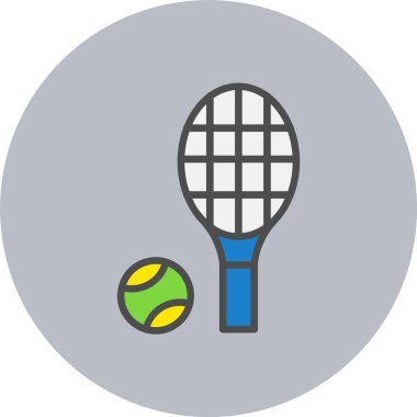 Tenis Hattı Dolu Çember Simgesi