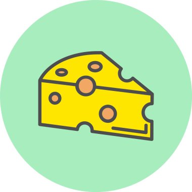 Peynir Satırı Dolu Çember Simgesi