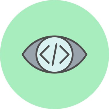 Göz Satırı Dolu Çember Simgesi