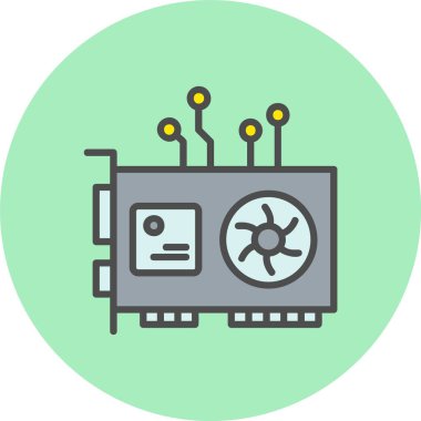 Gpu Satırı Dolu Çember Simgesi