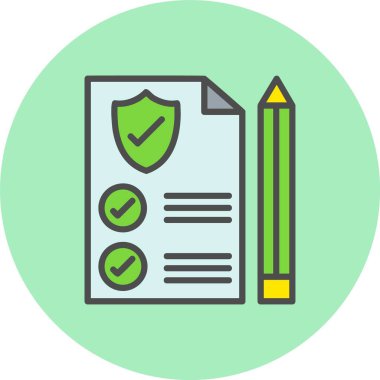 Sigorta Politikası Satırı Çember Simgesi Dolduruldu