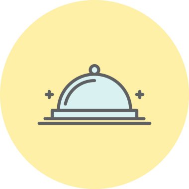 Oruç Yemek Hattı Dolu Çember Simgesi