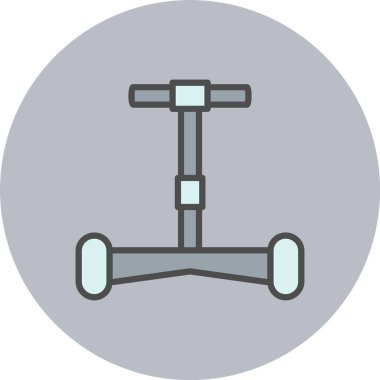 Uçan Kaykay Satırı Dolu Çember Simgesi