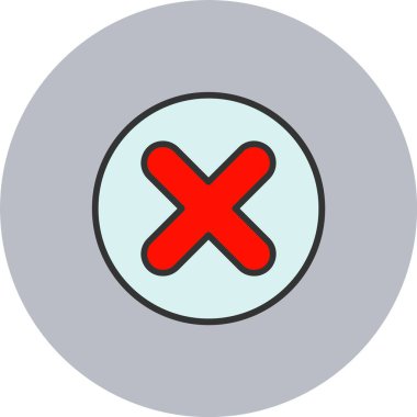 Çarpma Satırı Dolu Çember Simgesi