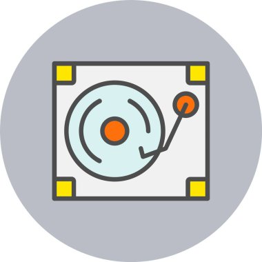 Döndürülebilir Satır Doldurulmuş Çember Simgesi