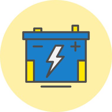 Toplayıcı Satırı Dolu Çember Simgesi