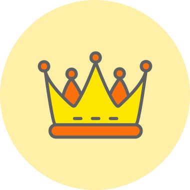 Crown Satırı Dolu Çember Simgesi