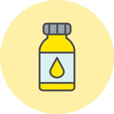 Süt Satırı Dolu Çember Simgesi