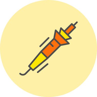 Pyrography Satırı Dolu Çember Simgesi