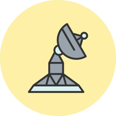 Çember Simgesi Dolu Uydu Tabağı Satırı