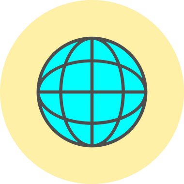 Dünya Satırı Dolu Çember Simgesi